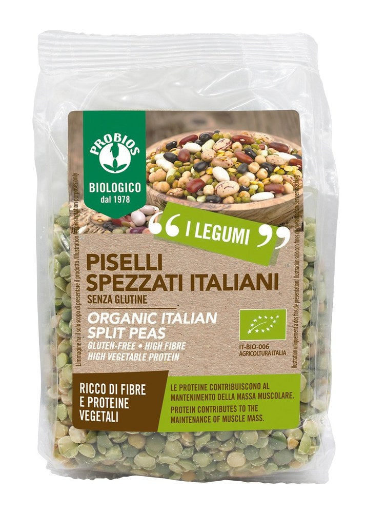 Erbsen halbiert aus Italien